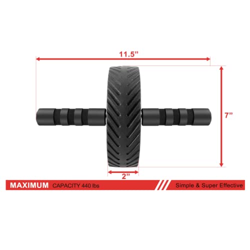 Ab Roller by XPRT Fitness – Toning Wheel for Core Exercises – Abdomen Training Equipment – Ab Rollout Wheel – Comfortable Grip and Top Performance – At-Home Rolling Workout