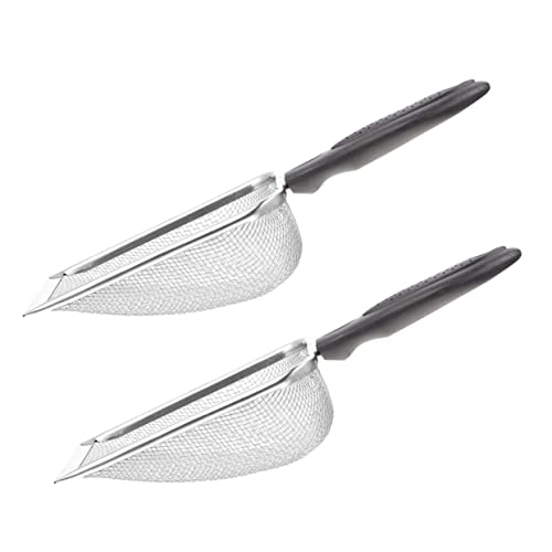 TOYANDONA 2pcs Portable Stainless Steel Reptile Shovels for Easy Substrate Cleanup Durable Household Scoopers for Tortoise Lizard and Scorpion Care