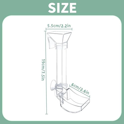 Aquarium Fish Shrimp Feeding Dish Set - Clear Feeder Tube and Dish With Cleaning Brush and Measuring Spoon for Shrimp - Prevents Food Scattering - Supplies for Small Fish - size: Small