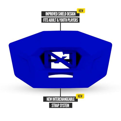 Nxtrnd One Pro Football Mouth Guard, Interchangeable Strap, Fits Adult & Youth (Blue) - color: Blue Pro