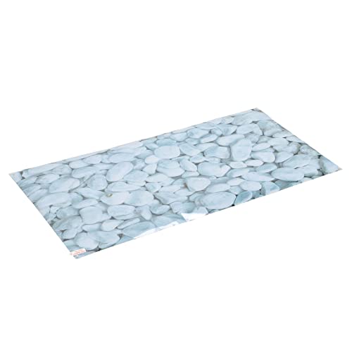 HEEPDD Aquarium Background PVC Self Adhesive Wallpaper 61 x 30 cm White Pebbles Pattern for Freshwater Tanks Instant Setup No Mess Installation Enhancement - size: 61*30CM