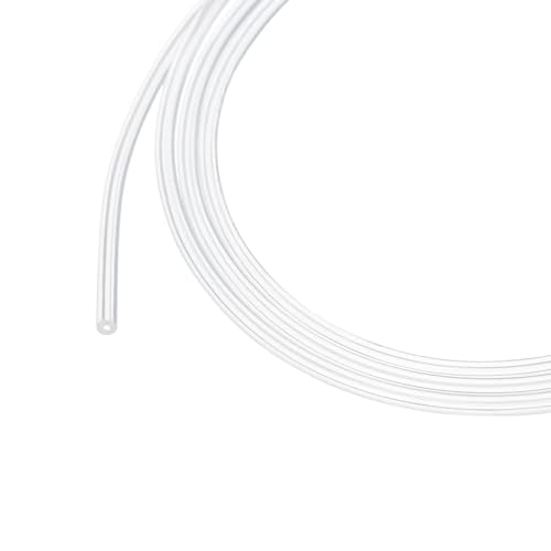 1m(3.3ft) 0.8mm(0.03") ID x 2mm(0.08") OD Silicone Tubing Clear Industrial Plastic Tubing Pure Silicone Hoses for Pump Siphoning Draining Irrigation Brewing - color: Clear, size: 0.03" x 0.08"