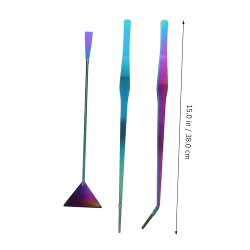 Toddmomy 3pcs Fish Net Aquarium Tool Kit Set Tweezers Spatula for Water Plant Care Gravel Cleaning