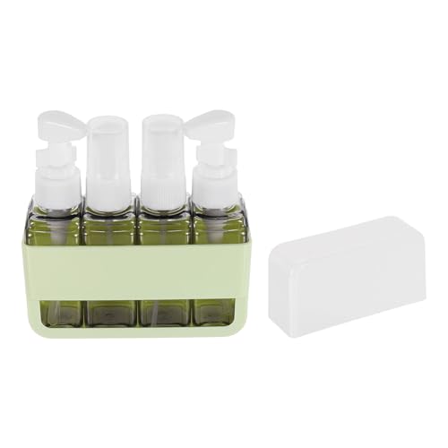 Travel Toiletries Bottles Set, Reusable 4-in-1 Kit Liquid Bottles Containers Leak Proof Spray & Lotion with Labels - Fitting for (Travel/Hotel/Gym/Perfumes), 4Pcs & 50ml & Green - color: Green