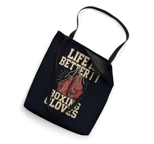 Life Is Better In Boxing Gloves Vintage Combat Sports Gym Tote Bag