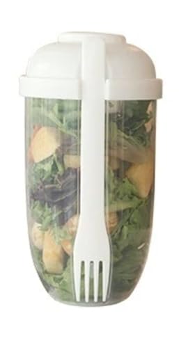 Portable Salad Cup - color: White