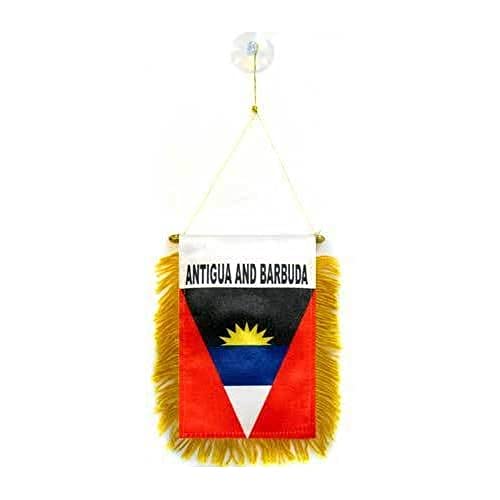 AZ FLAG Antigua and Barbuda Pennant 4x6 in 100D Polyester Suction Cup - color: Antigua and Barbuda