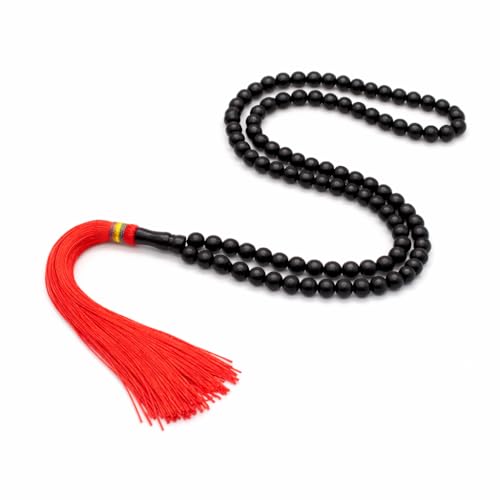 Mandala Crafts Tasbih 무슬림 기도 비즈 99 남성 및 여성용 - 이슬람 묵주 미스바하 타스비 시바 - 라마단 이드 선물용 지크르 디크르 수하 비즈 - style: 블랙 우드