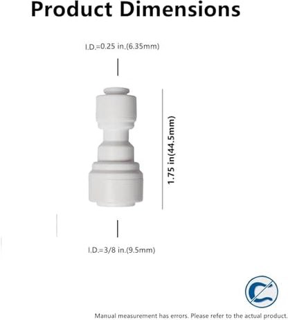 Quick Straight Connector 20PCS 1/4inch to 3/8inch OD Quick Connect Universal Drip Irrigation Tubing Coupling Valve, Connector Locking Fitting for Sprinkler or Drip Irrigation System Parts & Connectors - style: 1/4"-3/8" Straight Reducer(20)