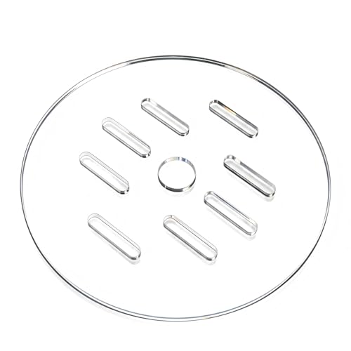 1 Pcs Acrylic Aquarium Anti-Jumping Lid Cover with Hole, Aquarium Cover Lid to Prevent Fish, Reptiles, Shrimp, Turtles from Jumping Out of The Tank, Round Thick 3mm (Diameter 7.8inch)