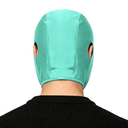 Full Cover Wrestling Headgear Grappling Hair Cap with Open Ears Judo Head Protector for Party - color: Light Green