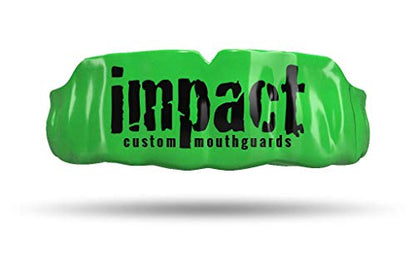 Impact Custom Professional MMA/Boxing/Muay Thai Mouthguard -(Branded Series) - color: Blk Logo Green