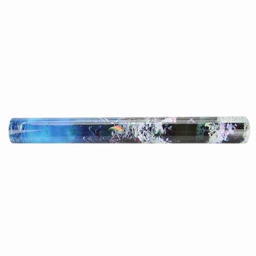 Underwater Aquarium Background Poster, Adhesive PVC Wall Decor, 29.9x11.8 Inch Fish Tank Backdrop for Home Office - size: 76*30cm