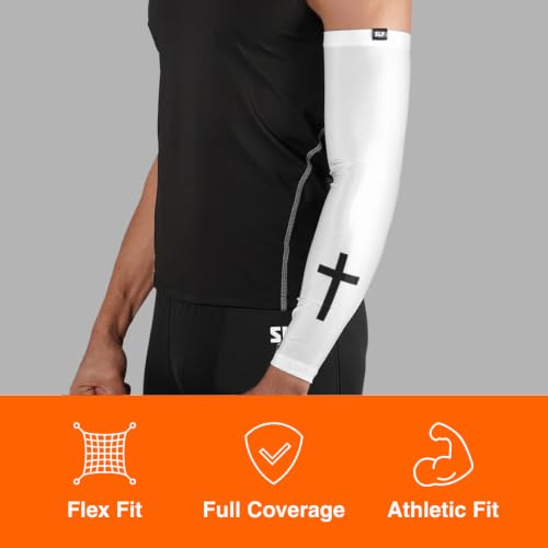 Faith Cross White and Black Arm Sleeve - color: Faith Cross White, size: Small-Medium