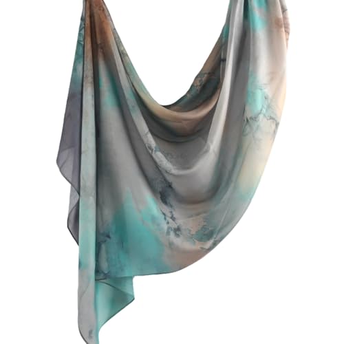 ZGMYC Watercolour Floral Printed Hijab Scarf for Women Soft Modal Cotton Instant Hijab Head Wraps Shawls Long Scarves - color: Color 27