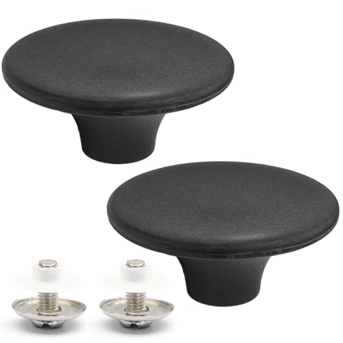 Dutch Oven Knob, Black Lid Knob Replacement, 2pcs | for Enameled Ceramic Cast Iron Dutch Oven Pot Lid, Pan Lid Handle - color: Black-2pcs