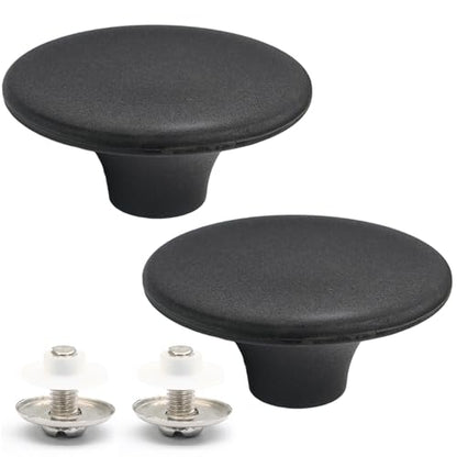 Dutch Oven Knob, Black Lid Knob Replacement, 2pcs | for Enameled Ceramic Cast Iron Dutch Oven Pot Lid, Pan Lid Handle - color: Black-2pcs