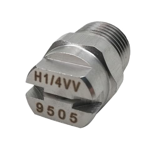 Stainless Steel Flat Fan Nozzle 1PC 1/4'' HVV Flat Fan Nozzle 0-110 Degree Flat Fan Water Spray Nozzle HVV Cooling Nozzle Industrial(40015) - color: 40015