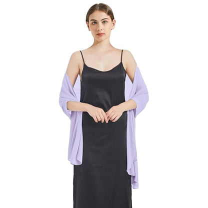 Chiffon Shawls and Wraps - Lightweight Scarve for Women Evening Dresses Wedding Bridal Formal Party - color: H-lilac