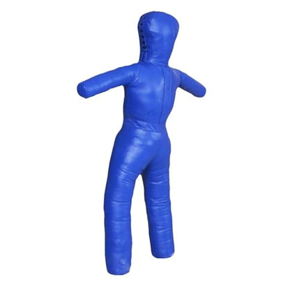 Grappling Dummy Professional Unfilled Jiu Grappling Dummy Multiuse Martial Arts Training Dummy PU Leather Wrestling Boxing Human Shape Suitable - color: Blue
