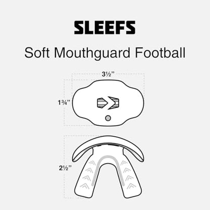 Lip Guard Football Mouth Guard – Youth & Adult Mouthpiece with Strap – Sleefs - color: God First White