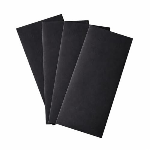 Money Envelopes – V-Flap Foil Border Luxury Gifting Money Envelopes (3" x 7") – Perfect for Weddings, Invitations, Baby Showers, Photos, Graduations, and Birthdays (Black) - color: Black