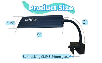 10W Clip-On Aquarium Light - White/Blue/Red,5 Brightness Levels,Timer (3/6/12H) - size: 10w