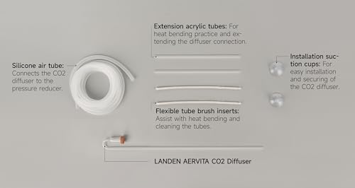 Acrylic CO2 Diffuser for Aquarium 10-30 Gallon Ceramic Disc Planted | Acrylic diffuser, ceramic disc; fine mist - size: S-13mm