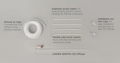 Acrylic CO2 Diffuser for Aquarium 10-30 Gallon Ceramic Disc Planted | Acrylic diffuser, ceramic disc; fine mist - size: S-13mm
