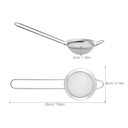 ERINGOGO 2pcs Stainless Steel Reptile Sand Mesh Shovel with Fine Filter for Sand Bedding Drainage and Waste Scooping in Terrarium Cleaning Supplies