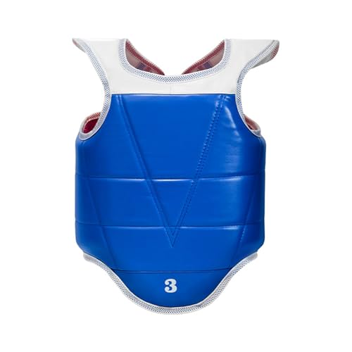 Taekwondo Chest Guard Breathable Polyester Adjustable Fit Training Gear Leather Taekwondo Protectors Perfect for Adults PU Martials Art Chest Guard Adjustable - size: Large