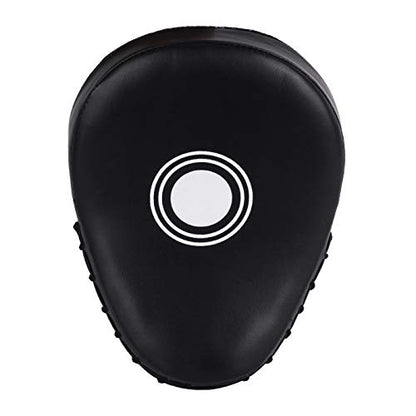Kruzak Plain Punching Mitts for Muay Thai MMA Training, Focus Pads for Boxing Martial Arts and Punching Target - color: Black