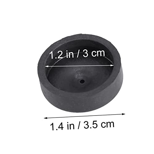 Happyyami 5pcs A5 Silicone Aquarium Oxygen Pump Membrane Replacement for Small Fish Tank Air Pump Accessories Black - size: 3.50X3.50X1.50CM