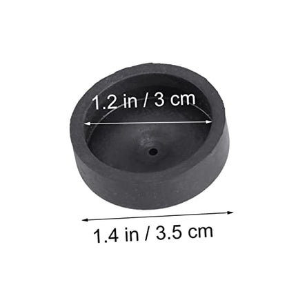 Happyyami 5pcs A5 Silicone Aquarium Oxygen Pump Membrane Replacement for Small Fish Tank Air Pump Accessories Black - size: 3.50X3.50X1.50CM