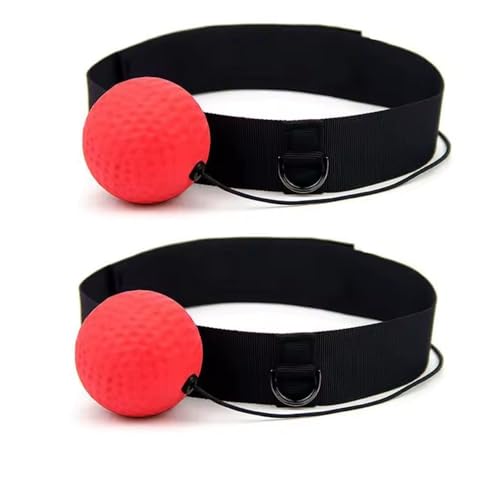 pureza 2PCS Boxing Reflex Ball - Hand-Eye Coordination Training Ball with Adjustable Headband for All Ages - MMA Gear