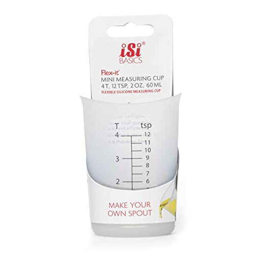 iSi North America Mini Measuring Cup Flexible Silicone, 2-Ounce, Clear - size: 2-Ounce