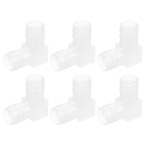 uxcell 13/16" 90 Degree Elbow Hose Barb, 6pcs L-Shaped Aquarium Air Valve Connector Tubing for Fish Tank Pond Air Line - size: 13/16"