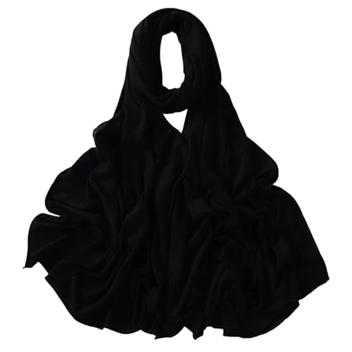 Jersey Hijab for Women, Soft Breathable Modal Hijab, 67x28 Inch Long Black Hijab, Fashion Muslim Hijab Scarf for Women Black Hijab Hijab Scarf Jersey Hijab for Women - color: Black