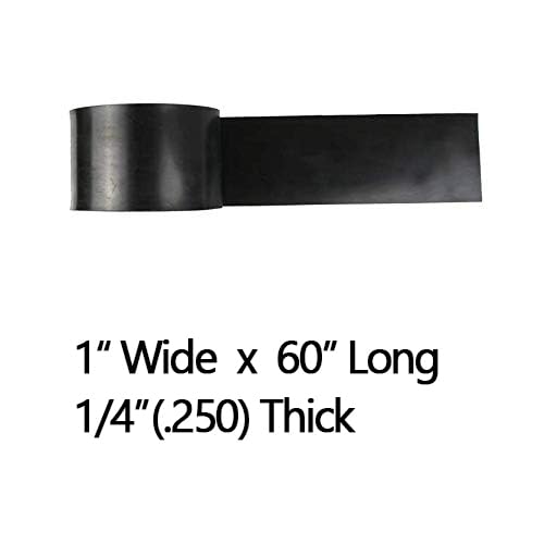 NABOWAN Solid Rubber Strip,Sheets,Rolls 1/4" (.250") Thick x 1" Wide x 60" Long, Thick Neoprene Rubber, Perfect for DIY Rubber Gasket, Weather Stripping, Sealing, Padding - size: 1" Wide X 60" Long, style: 1/4" (.250") Thick