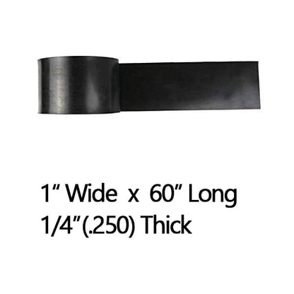 NABOWAN Solid Rubber Strip,Sheets,Rolls 1/4" (.250") Thick x 1" Wide x 60" Long, Thick Neoprene Rubber, Perfect for DIY Rubber Gasket, Weather Stripping, Sealing, Padding - size: 1" Wide X 60" Long, style: 1/4" (.250") Thick