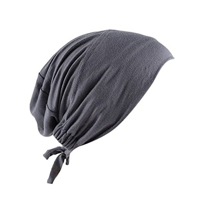 Jersey Hijab Muslim Elastic Band Ethnic Lace up Small Cap Tube Turban Soft Breathable Stretchy for Women - color: 04#_d