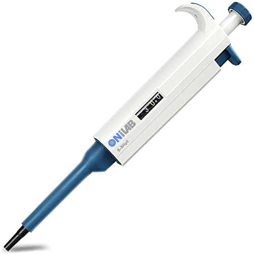 ONiLAB Single Channel Adjustable Pipettor, Micropipette 5-50μL | Ergonomic Design,Clear Volume Display,Adjustable Volume Control,Precise Liquid Handling,Autoclavable - size: 5-50μl