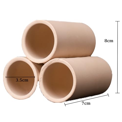 Aquarium Cave Ceramic Shelters - Shrimp and Small Fish Habitat, Breeding Tube, Hiding cave,Aquarium Decorative 3/6/Single Holes,3 Way Pipe - color: 3 Way Pipe