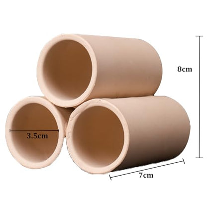 Aquarium Cave Ceramic Shelters - Shrimp and Small Fish Habitat, Breeding Tube, Hiding cave,Aquarium Decorative 3/6/Single Holes,3 Way Pipe - color: 3 Way Pipe