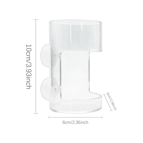 Betta Fish Feeder - Fish Feeding Tube, Clear Feeding Tube Shrimp Feeder | Shrimp Feeding Dish, Betta Feeder with Suction Cup, Transparent Aquarium Feeder Bird Feeder, Fish Tank Accessories for Fish - size: round