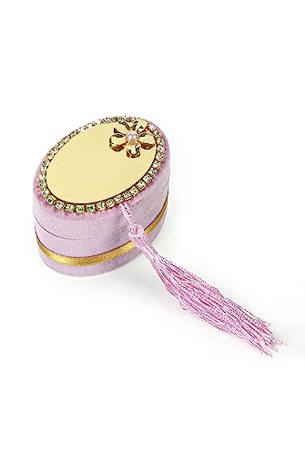 ihvan online Islamic Prayer Beads Gift Set – 99 Beads Tasbih & Digital Finger Counter in Velvet Gift Box, Muslim Dhikr Set, Meaningful Gift for Ramadan, Eid, Mevlid & Weddings (Pink) - color: Pink