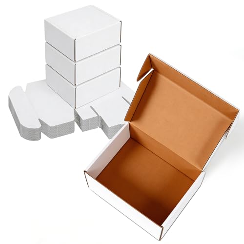 11x8x4 inches White Shipping Boxes 20 Pack，Corrugated Cardboard Gift Boxes，Mailing Boxes for Small Business Packing and Storage - color: White, size: 11x8x4 inch (Pack of 20)