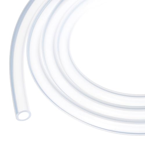 3.3ft 1/4" ID x 3/8" OD Silicone Tubing Clear Industrial Plastic Tubing Pure Silicone Hoses for Pump Siphoning Draining Irrigation Brewing - color: Clear, size: 1/4" x 3/8"