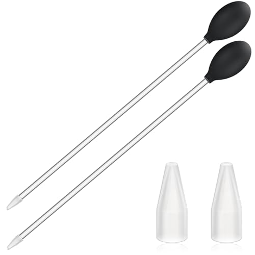 Boao 2 Sets Long Pipette for Fish Tank Coral Food Feeder Long Syringe Aquarium Coral Feeding Tube for Marine Fish Reef Aquatic Plant Spider Snake Lizard(Black) - color: Black