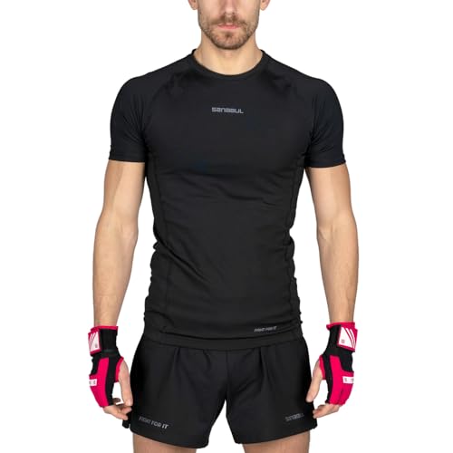Sanabul Gel Boxing Hand Wraps for Men & Women Muay Thai MMA Kickboxing Quick Wraps Boxing Inner Gloves Wrist Knuckle Protection - color: Pink/White, size: Large-X-Large